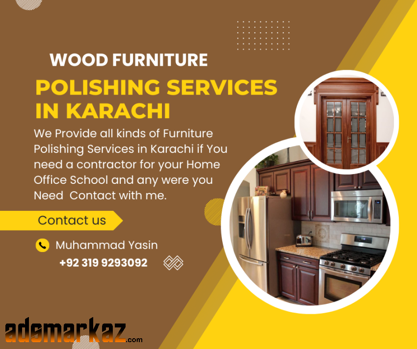 wood furniture polish Service in Karachi - 0319 9293092