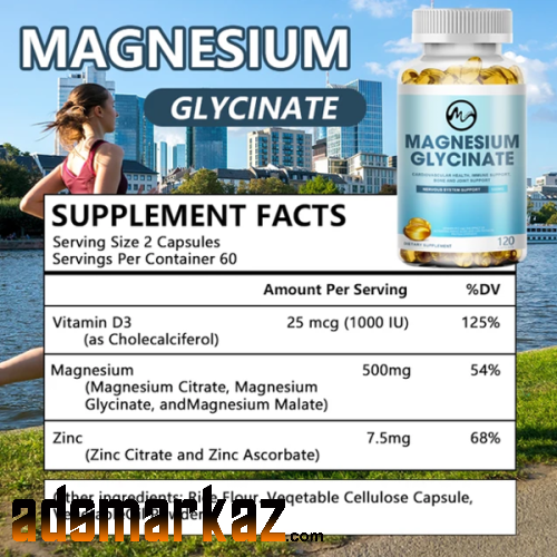 Mutsweet Magnesium Glycinate Capsule 500mg, Well Mart, 03208727951