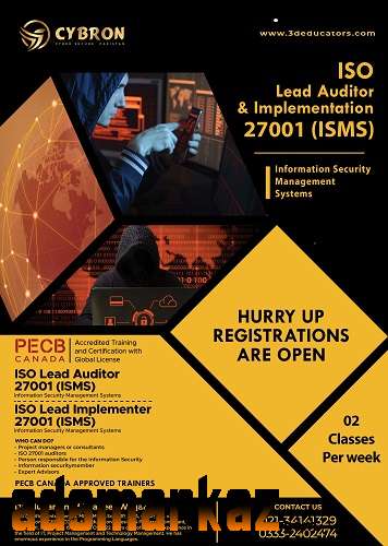 ISO 27001 ISMS Lead Implementation / Lead Auditor Training in Pakistan