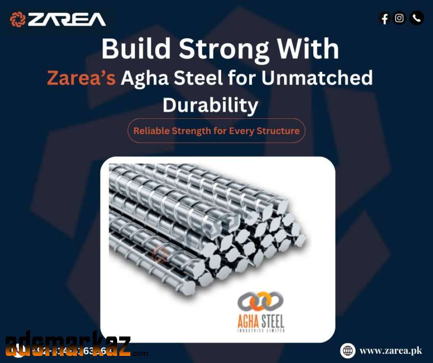 Agha Steel bar Now Available at Zarea Limited