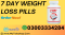 7 Day Weight Loss Pills in Pakistan