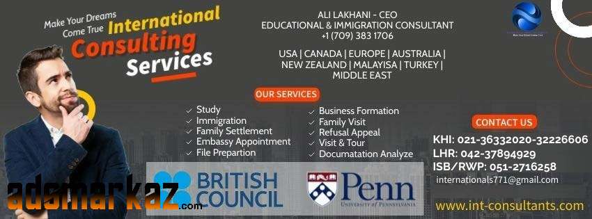 Study, Family Settlement, Business Visas