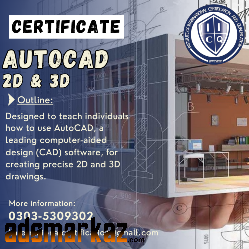 Autocad 2d 3d civil course in Haripur Abbottabad