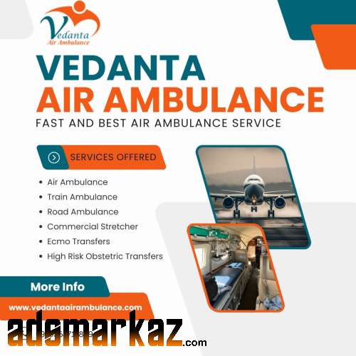 Select Vedanta Air Ambulance Service in Darbhanga with ICU Setup