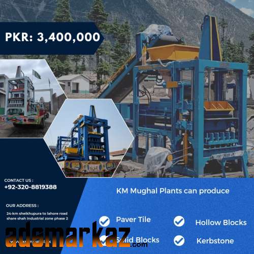 For Sale: KM Mughal 3 Star Concrete Light Block Making Machine