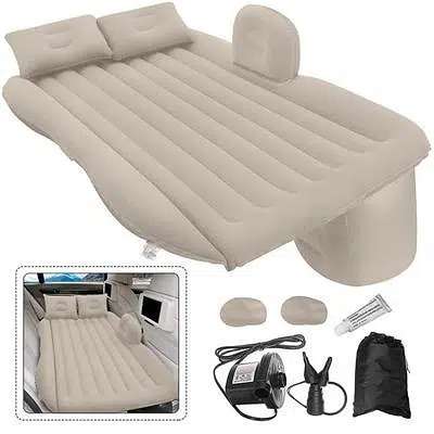 Inflatable Car Bed Mattress for travel & car air compressor for sale
