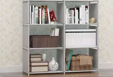 Simple Fashion Book Shelf 4 Layers 6 Compartments For Sale