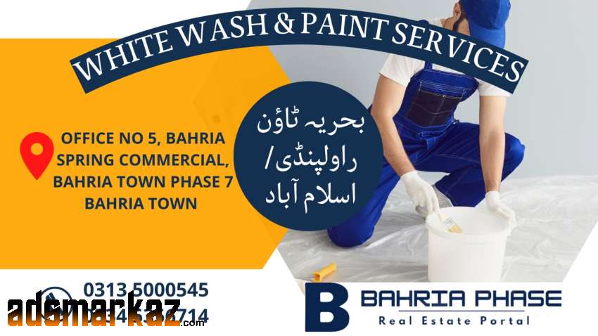White Wash & Paint Services In Bahria Town Phase 7
