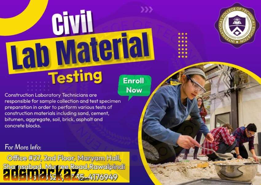 1# Civil Lab Material Testing course in Faisalabad Sargodha