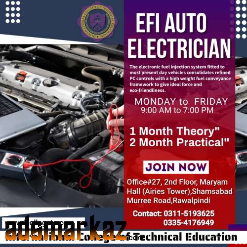 Best EFI Auto Electrician course in saddar Rawalpindi