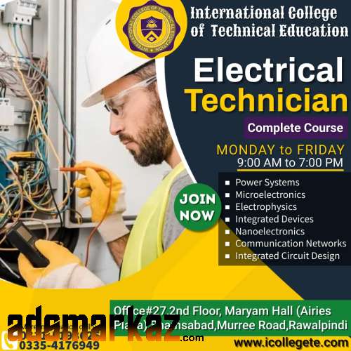 Electrical Technician one year diploma  course in Lahore Punjab