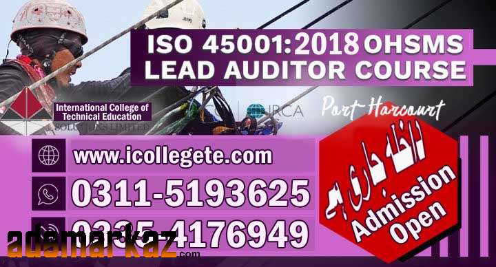 ISO OHSAS 45001 Health and Safety course in Bahawalpur
