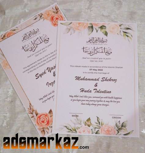 Marriage Certificate for Wedding For your wall