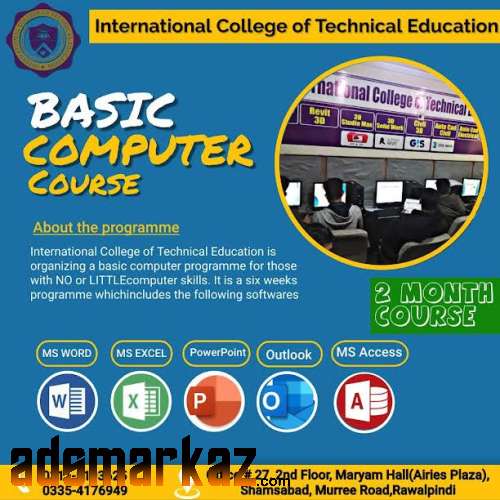 BASIC COMPUTER COURSE IN RAWALPINDI ISLAMABAD