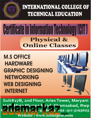 CERTIFICATION IN INFORMATION TECHNOLOGY COURSE IN MANDRA RAWAT TAXILA
