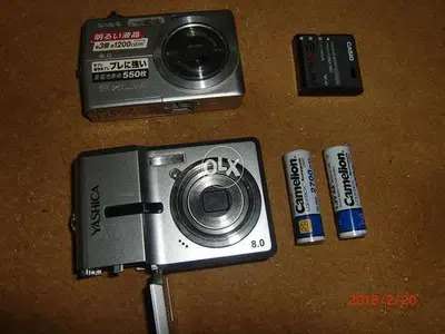 yashica digital camera 08 mp & casio exilim long battery for sale