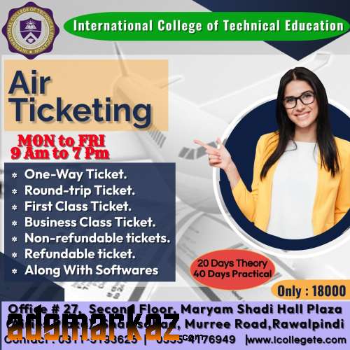 Best Air Ticketing & Reservation Course In Rawalpindi Saddar